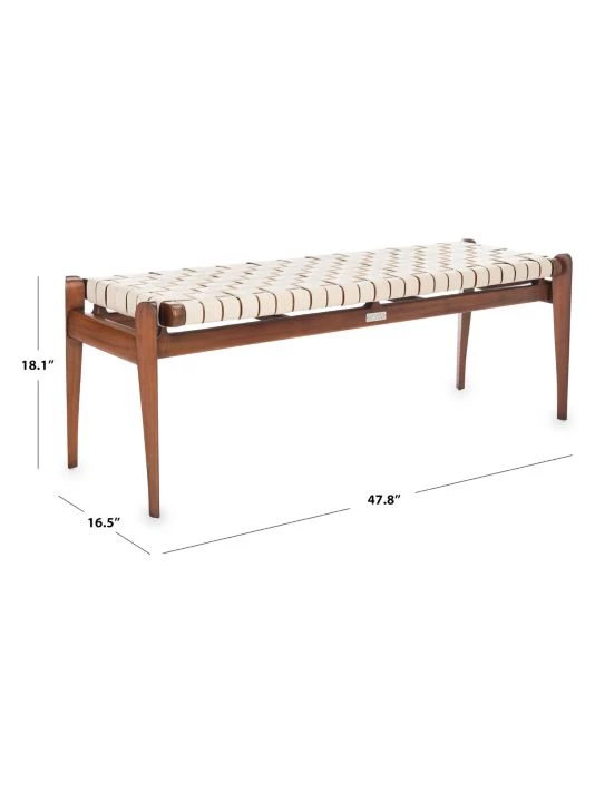 Safavieh Dilan Leather Bench 9 Safavieh Dilan Leather Bench - Image 7