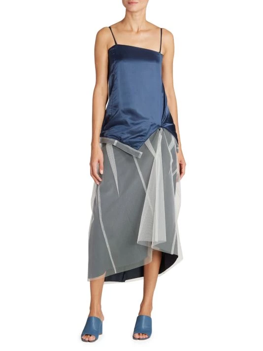 Maison Margiela Satin Chiffon Overlay Slip Dress 5 Maison Margiela Satin Chiffon Overlay Slip Dress - Image 3