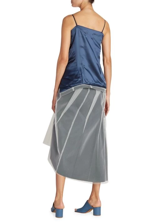 Maison Margiela Satin Chiffon Overlay Slip Dress 7 Maison Margiela Satin Chiffon Overlay Slip Dress - Image 5