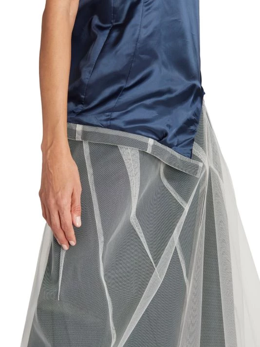 Maison Margiela Satin Chiffon Overlay Slip Dress 8 Maison Margiela Satin Chiffon Overlay Slip Dress - Image 6