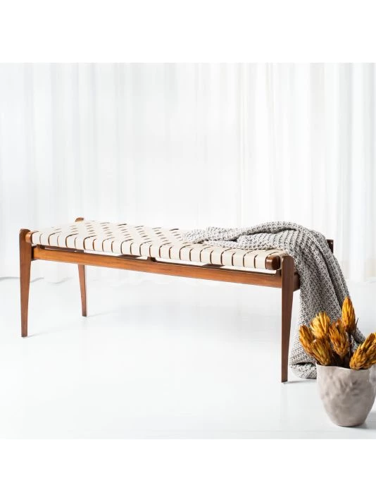 Safavieh Dilan Leather Bench 10 Safavieh Dilan Leather Bench - Image 8