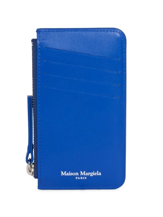 Maison Margiela Embossed Zipper Coin Pouch For Men Blue Klein 7 Maison Margiela Embossed Zipper Coin Pouch For Men Blue Klein - Image 5