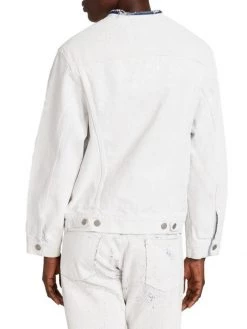 Maison Margiela Bianchetto Handpainted Collarless Denim Jacket -Safavieh And Maison Margiela Sales unnamed file 1094