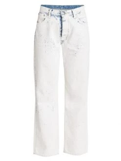 Maison Margiela Bianchetto Handpainted Staright-Leg Jeans