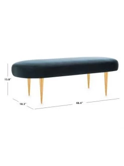 Safavieh Corinne Velvet Oval Bench 12 Safavieh Corinne Velvet Oval Bench -Safavieh And Maison Margiela Sales unnamed file 113