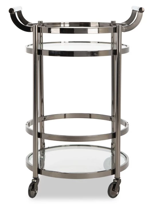 Safavieh Sienna Tiered Round Bar Cart 3 Safavieh Sienna Tiered Round Bar Cart