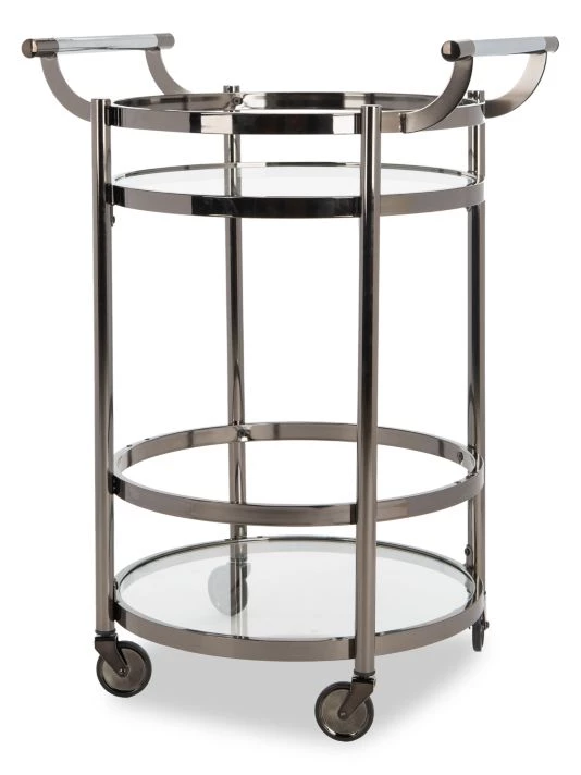 Safavieh Sienna Tiered Round Bar Cart 4 Safavieh Sienna Tiered Round Bar Cart - Image 2