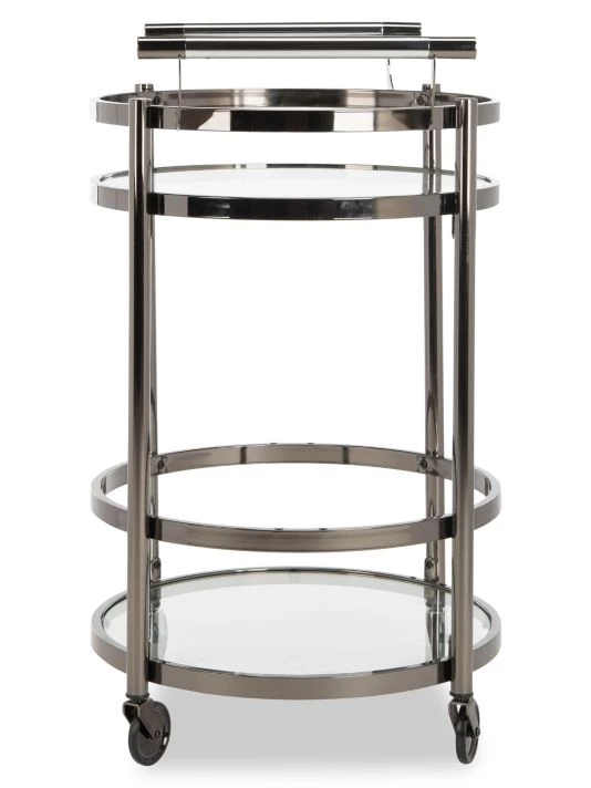 Safavieh Sienna Tiered Round Bar Cart 6 Safavieh Sienna Tiered Round Bar Cart - Image 4