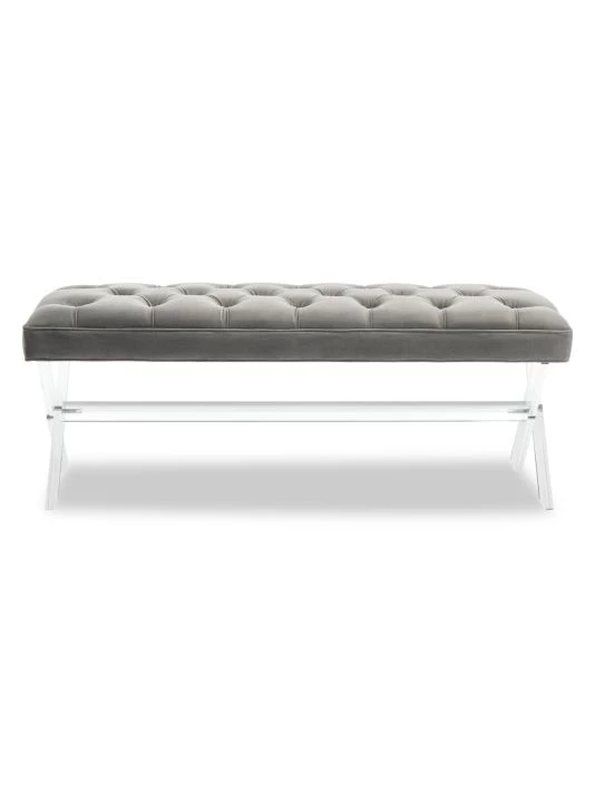 Safavieh Tourmaline Tufted Acrylic Bench 3 Safavieh Tourmaline Tufted Acrylic Bench