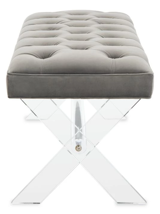 Safavieh Tourmaline Tufted Acrylic Bench 5 Safavieh Tourmaline Tufted Acrylic Bench - Image 3