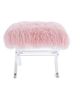 Safavieh Coraline Sheepskin Ottoman
