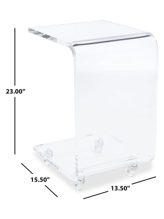 Safavieh Rollins Acrylic Bar Cart 8 Safavieh Rollins Acrylic Bar Cart - Image 6