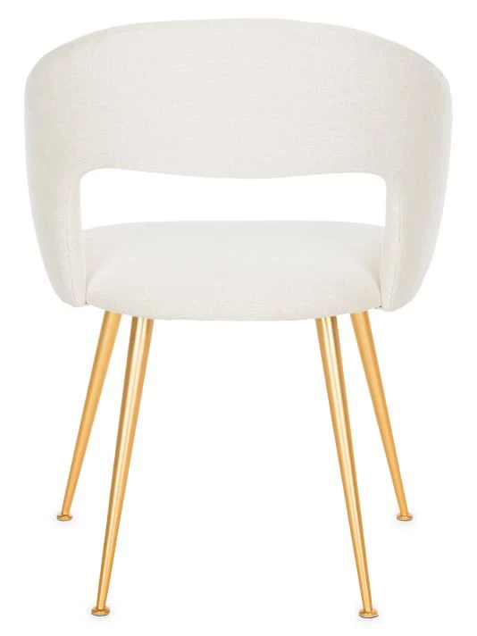 Safavieh Lorina Linen Blend Arm Chair Creme Gold 5 Safavieh Lorina Linen Blend Arm Chair Creme Gold - Image 3