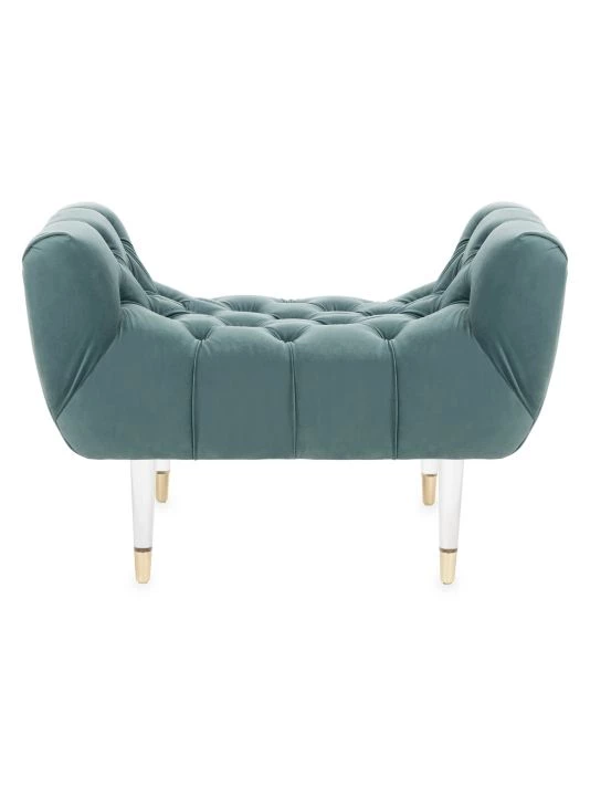 Safavieh Eugenie Tufted Velvet Bench 3 Safavieh Eugenie Tufted Velvet Bench