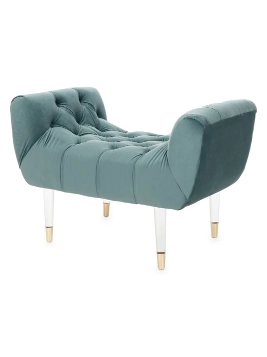 Safavieh Eugenie Tufted Velvet Bench 4 Safavieh Eugenie Tufted Velvet Bench - Image 2