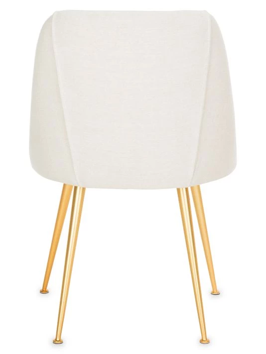 Safavieh Foster Linen Blend Dining Chair Light Grey 4 Safavieh Foster Linen Blend Dining Chair Light Grey - Image 2