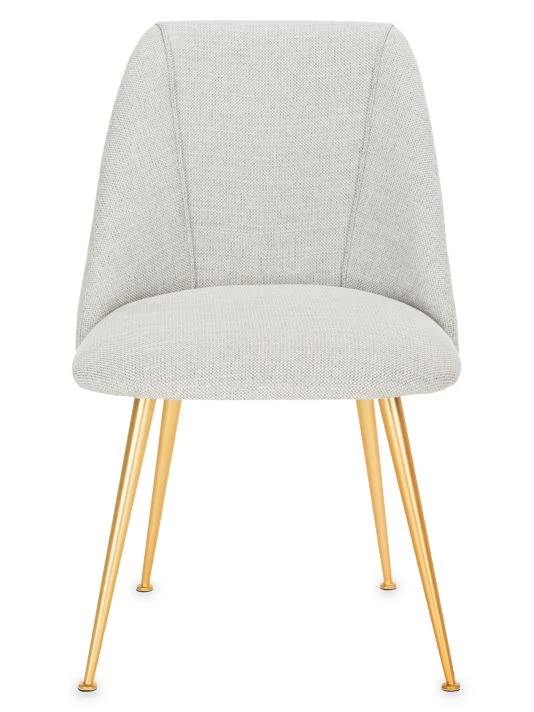 Safavieh Foster Linen Blend Dining Chair Light Grey 9 Safavieh Foster Linen Blend Dining Chair Light Grey - Image 7