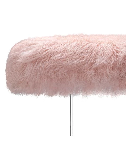 Safavieh Lilliana Sheepskin Bench 6 Safavieh Lilliana Sheepskin Bench - Image 4