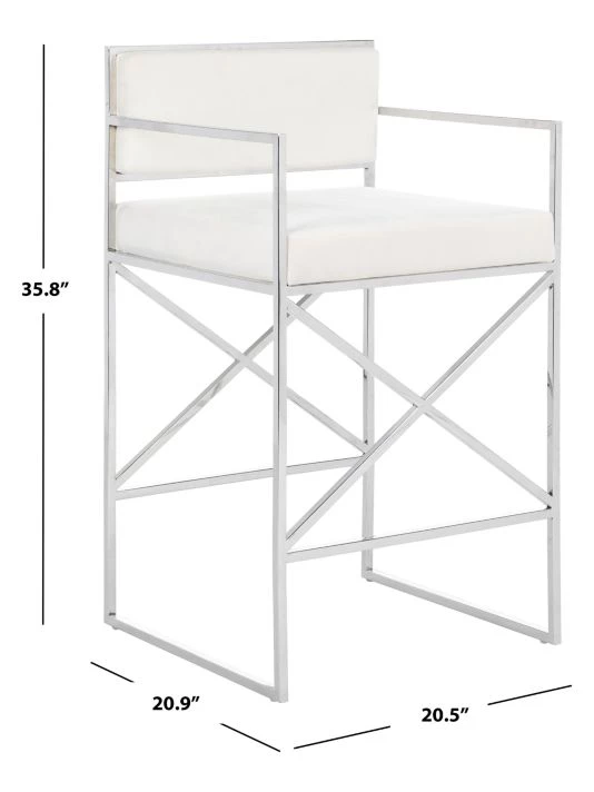 Safavieh Kian Velvet Directors Counter Stool 5 Safavieh Kian Velvet Directors Counter Stool - Image 3