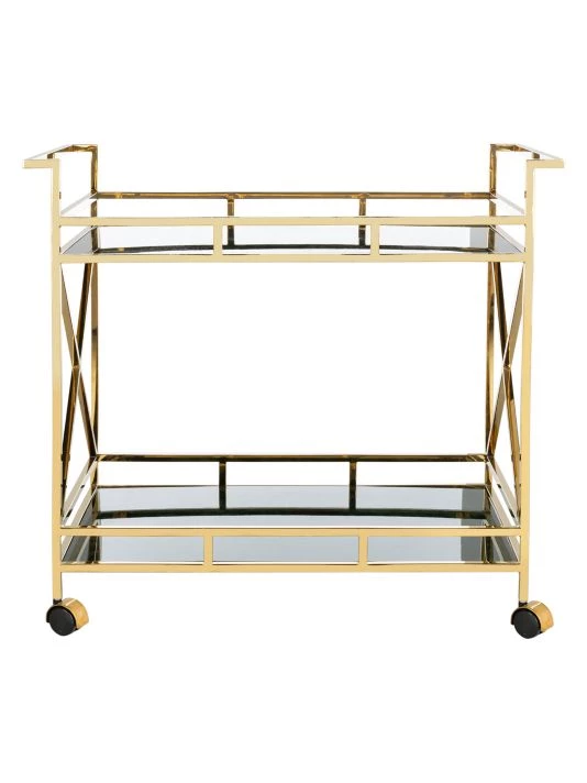 Safavieh Kehlani 2 Shelf Bar Cart 4 Safavieh Kehlani 2 Shelf Bar Cart - Image 2