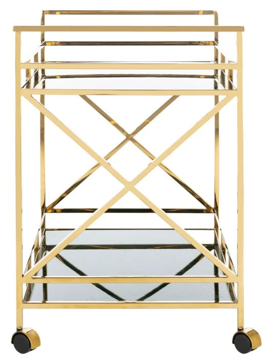 Safavieh Kehlani 2 Shelf Bar Cart 6 Safavieh Kehlani 2 Shelf Bar Cart - Image 4
