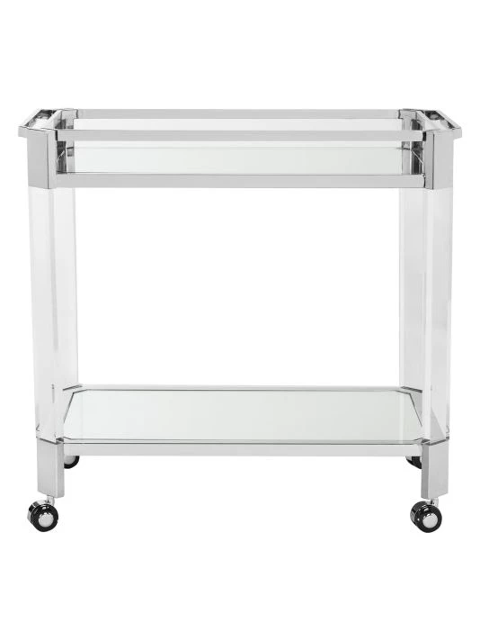 Safavieh Iago Acrylic Bar Trolley 3 Safavieh Iago Acrylic Bar Trolley