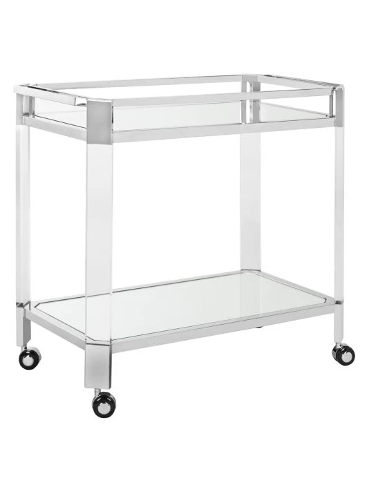 Safavieh Iago Acrylic Bar Trolley 4 Safavieh Iago Acrylic Bar Trolley - Image 2