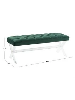 Safavieh Tourmaline Tufted Velvet Acrylic Bench 12 Safavieh Tourmaline Tufted Velvet Acrylic Bench -Safavieh And Maison Margiela Sales unnamed file 37