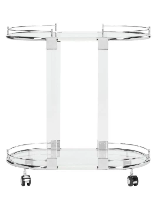Safavieh Lennon Acrylic Bar Trolley 3 Safavieh Lennon Acrylic Bar Trolley