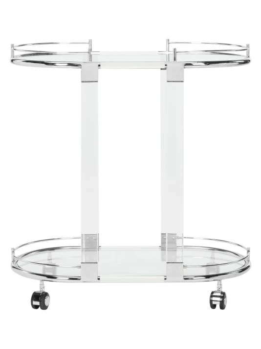 Safavieh Lennon Acrylic Bar Trolley 5 Safavieh Lennon Acrylic Bar Trolley - Image 3
