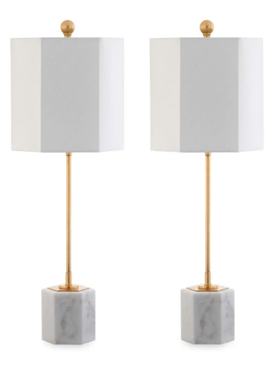 Safavieh 2-Piece Magdalene Marble Table Lamps 3 Safavieh 2-Piece Magdalene Marble Table Lamps
