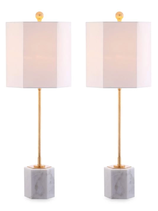 Safavieh 2-Piece Magdalene Marble Table Lamps 4 Safavieh 2-Piece Magdalene Marble Table Lamps - Image 2