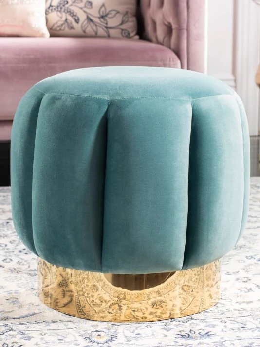 Safavieh Maxine Channel Tufted Ottoman 6 Safavieh Maxine Channel Tufted Ottoman - Image 5