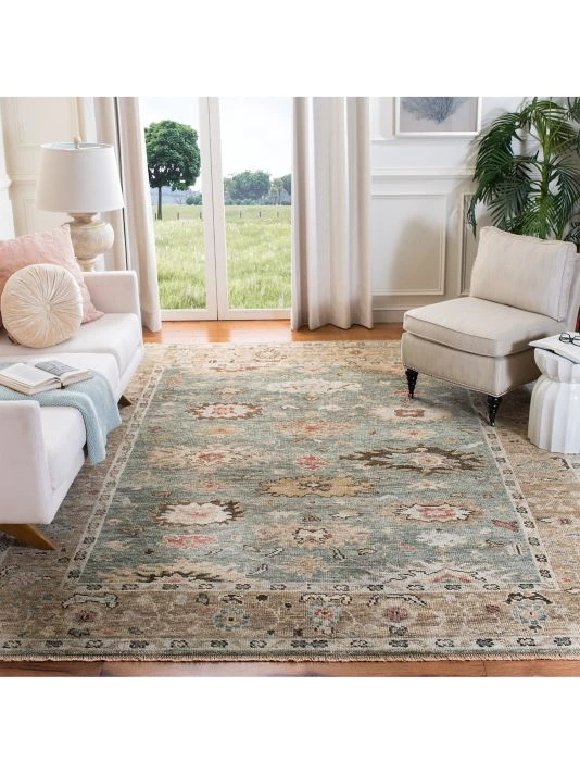 Safavieh Samarkand SRK160W-8 Wool Hand-Knotted Rug 4 Safavieh Samarkand SRK160W-8 Wool Hand-Knotted Rug - Image 2