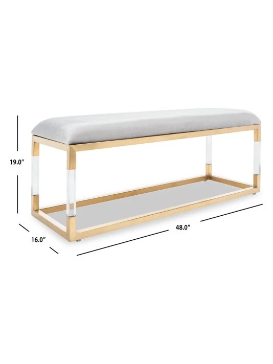 Safavieh Bernadine Acrylic Bench 7 Safavieh Bernadine Acrylic Bench - Image 5