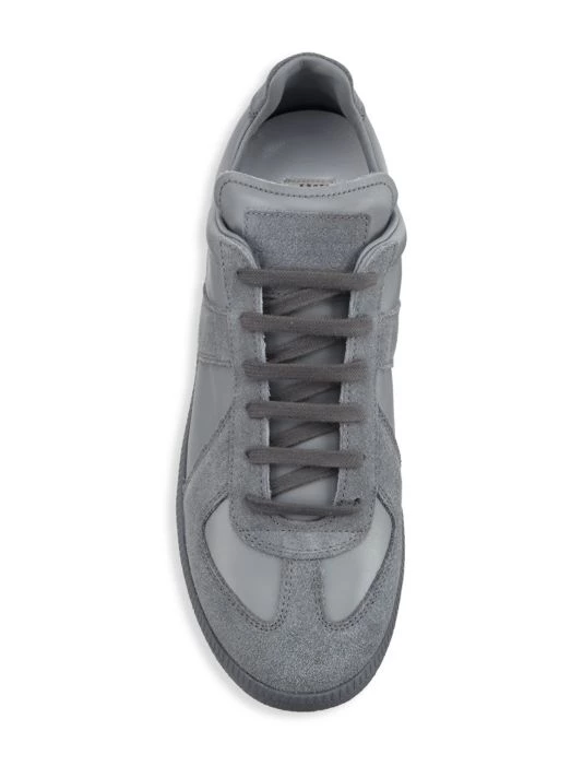 Maison Margiela Replica Leather Low-Top Sneakers For Men White 6 Maison Margiela Replica Leather Low-Top Sneakers For Men White - Image 5