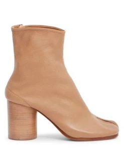 Maison Margiela Tabi Leather Ankle Boots Brown