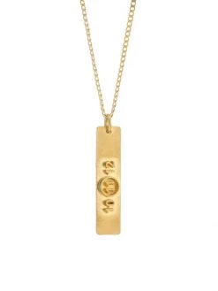 Maison Margiela Goldplated Medallion Logo Pendant Necklace For Men