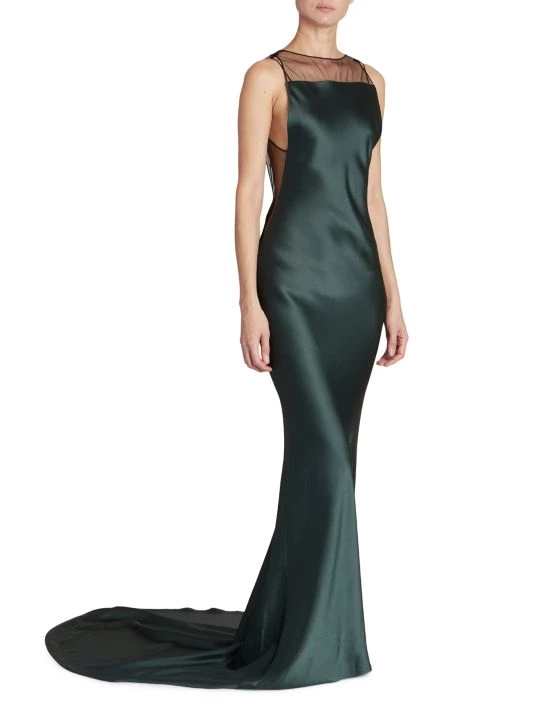 Maison Margiela Open-Back & Sheer-Trim Gown 6 Maison Margiela Open-Back & Sheer-Trim Gown - Image 4