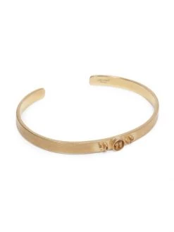 Maison Margiela Goldplated Signature Cuff Bracelet For Men