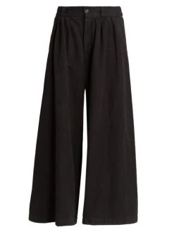 Maison Margiela Cotton-Linen Wide-Leg Pants