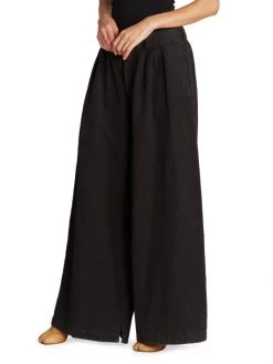 Maison Margiela Cotton-Linen Wide-Leg Pants -Safavieh And Maison Margiela Sales unnamed file 784