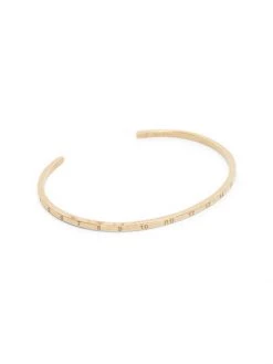 Maison Margiela Goldplated Engraved Cuff Bracelet For Men