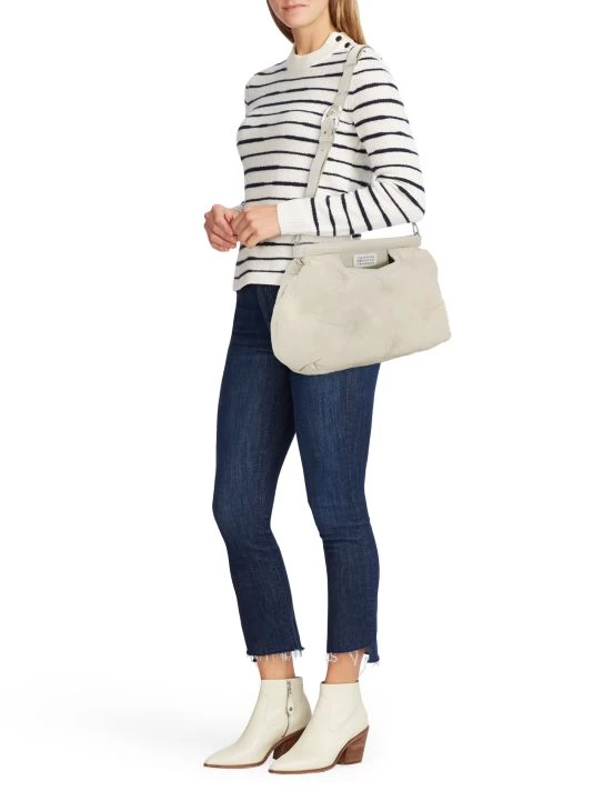 Maison Margiela Medium Glam Slam Leather Shoulder Bag Greige 4 Maison Margiela Medium Glam Slam Leather Shoulder Bag Greige - Image 2