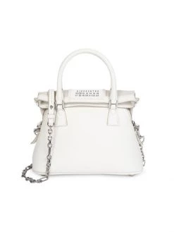 Maison Margiela Micro 5AC Leather Tote White