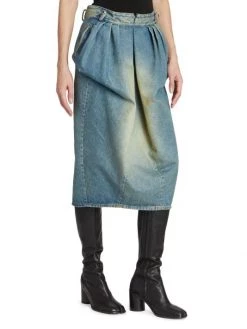 Maison Margiela Gathered Denim Midi-Skirt 11 Maison Margiela Gathered Denim Midi-Skirt -Safavieh And Maison Margiela Sales unnamed file 842