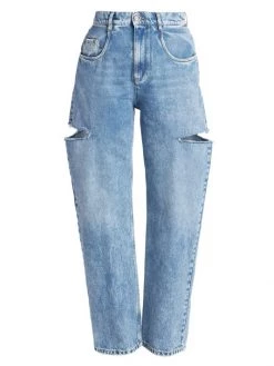 Maison Margiela Wide-Leg Slashed Cut-Out Jeans
