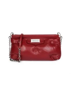 Maison Margiela Glam Slam Red Carpet Leather Shoulder Bag Pigalle Red