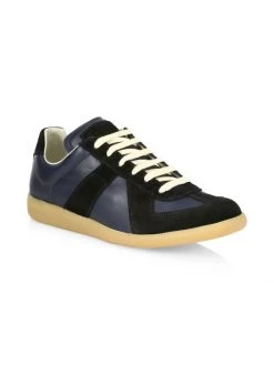 Maison Margiela Replica Leather & Suede Sneakers For Men Off White -Safavieh And Maison Margiela Sales unnamed file 905