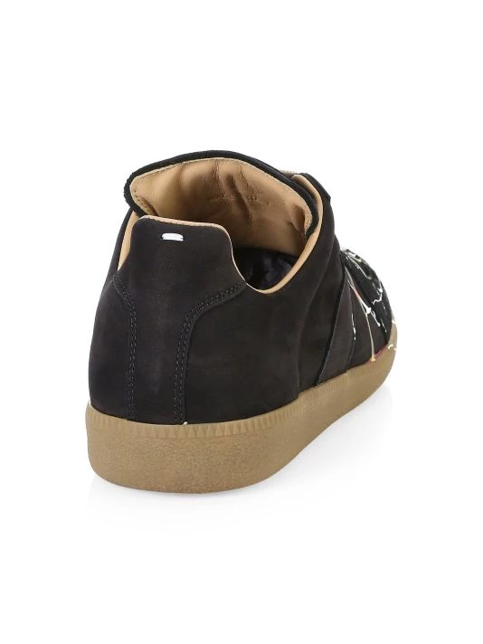 Maison Margiela Replica Painter Leather Sneakers For Men Black Paint 5 Maison Margiela Replica Painter Leather Sneakers For Men Black Paint - Image 3